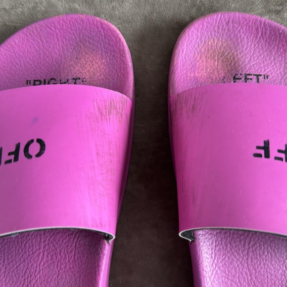 Off White slides. Dust bag, box and authen card included. Color- pink size- 6.5 - Picture 5 of 8